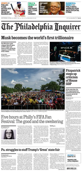 Cover of The Philadelphia Inquirer