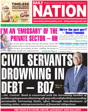 Cover of Daily Nation Newspaper