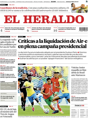 Cover of El Heraldo (Colombia)