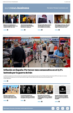 Cover of Euronews Business (Spanish) Compiled Edition