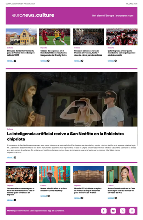 Cover of Euronews Culture and Sport (Spanish) Compiled Edition