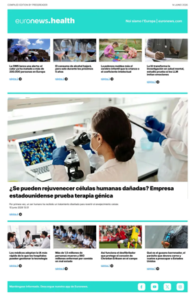 Cover of Euronews Health (Spanish) Compiled Edition