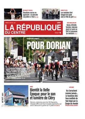 Cover of La Republique du Centre (Orleans - Loiret))
