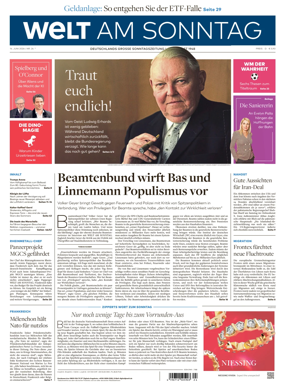 Cover of Welt am Sonntag