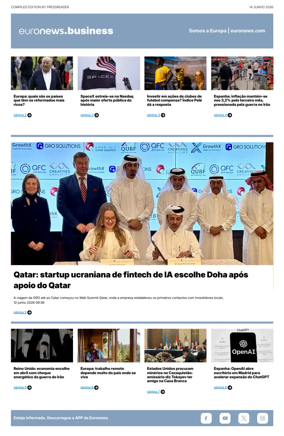 Cover of Euronews Business (Portuguese)