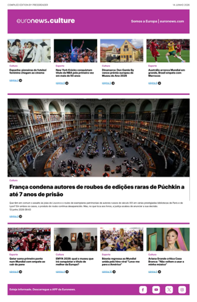 Cover of Euronews Culture and Sport (Portuguese)
