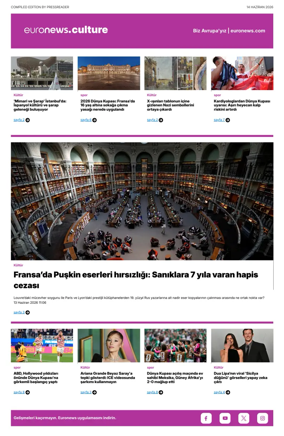 Cover of Euronews Culture and Sport (Turkish) Compiled Edition