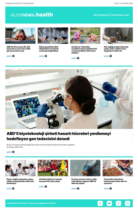 Cover of Euronews Health (Turkish) Compiled Edition