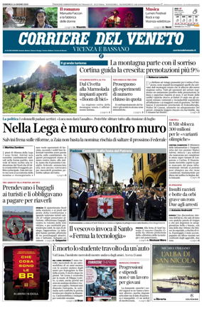 Cover of Corriere del Veneto (Vicenza e Bassano)