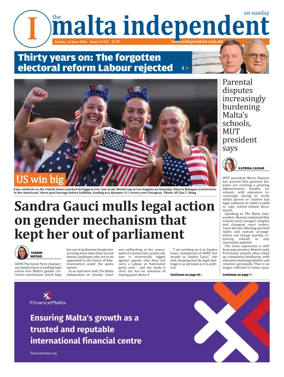 Cover of The Malta Independent on Sunday