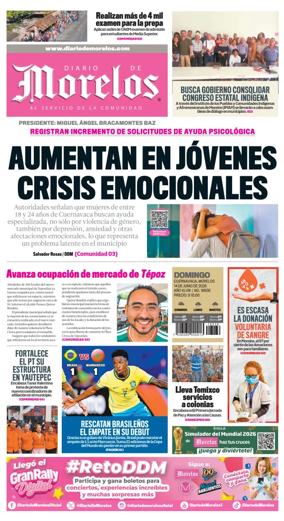 Cover of Diario de Morelos