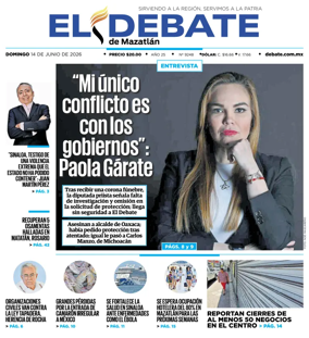 Cover of El Debate de Mazatlan