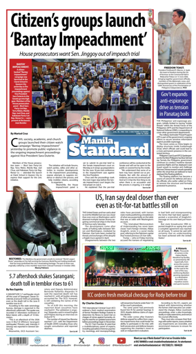 Cover of Manila Standard