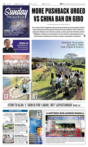 Cover of Philippine Daily Inquirer