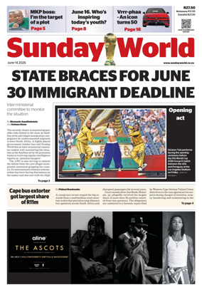 Cover of Sunday World (South Africa)