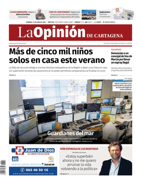 Cover of La Opinion de Murcia (Cartagena)