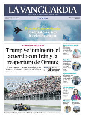 Cover of La Vanguardia