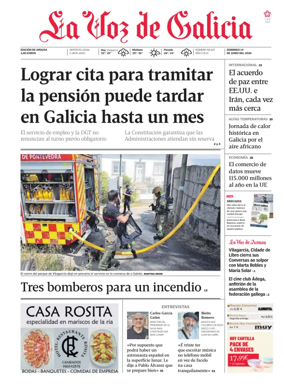 Cover of La Voz de Galicia (Arousa)