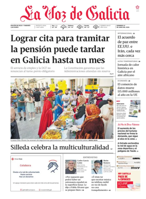 Cover of La Voz de Galicia (Deza)