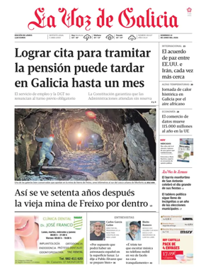 Cover of La Voz de Galicia (Monforte)