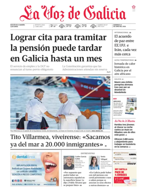 Cover of La Voz de Galicia (Viveiro)