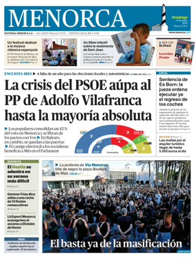 Cover of Menorca Diario Insular