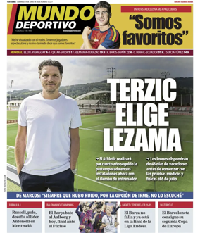 Cover of Mundo Deportivo (Bizkaia-Araba)