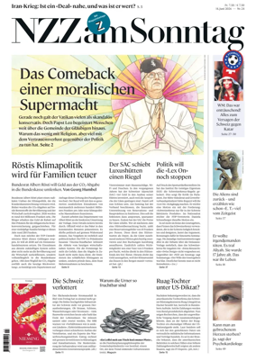Cover of Neue Zurcher Zeitung Sunday
