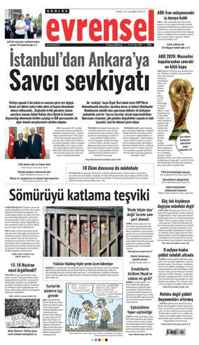Cover of Evrensel Gazetesi