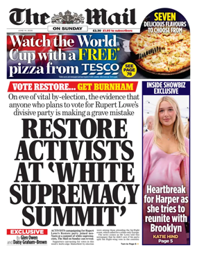 Cover of The Mail on Sunday