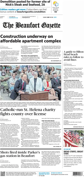 Cover of Beaufort Gazette (Sunday)