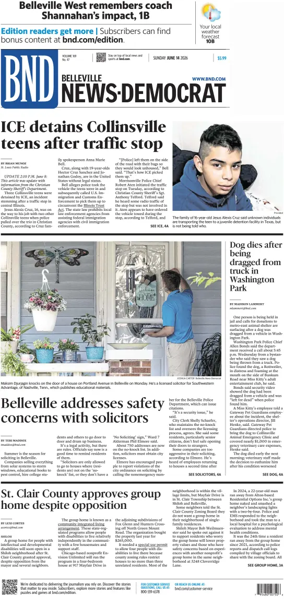 Cover of Belleville News-Democrat (Sunday)