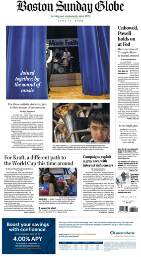 Cover of Boston Sunday Globe