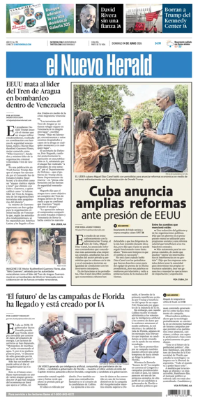 Cover of El Nuevo Herald (Sunday)