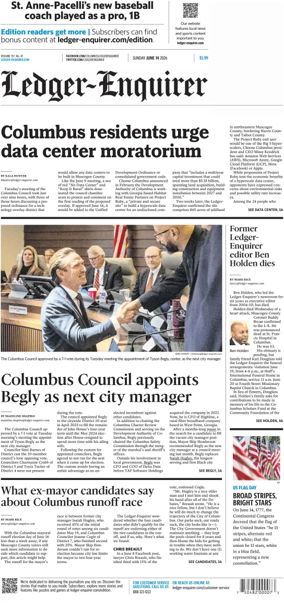 Cover of Ledger-Enquirer (Sunday)