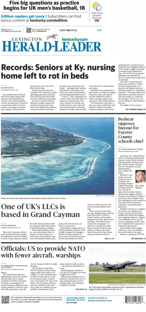 Cover of Lexington Herald-Leader (Sunday)