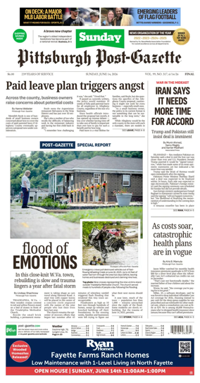 Cover of Pittsburgh Post-Gazette