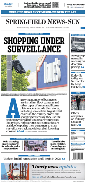 Cover of Springfield News-Sun
