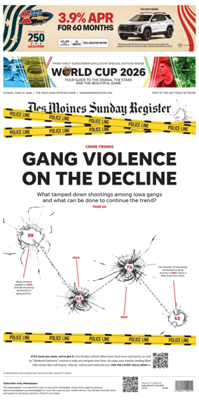 Cover of The Des Moines Register