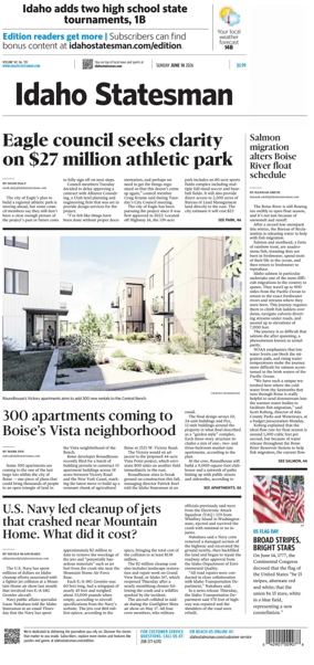 Cover of The Idaho Statesman (Sunday)