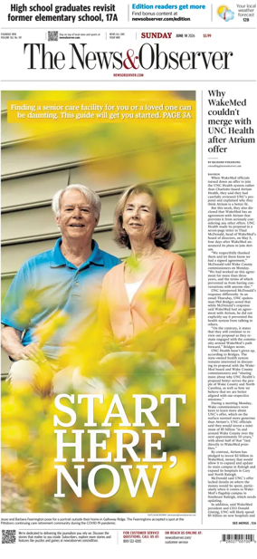 Cover of The News & Observer (Sunday)