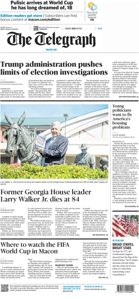 Cover of The Telegraph (Macon) (Sunday)