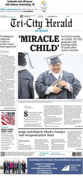 Cover of Tri-City Herald (Sunday)