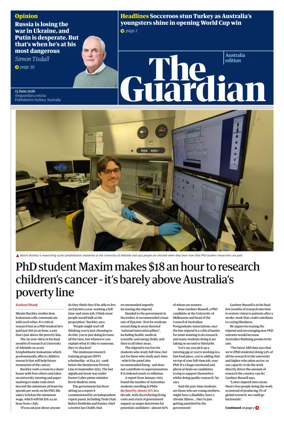 Cover of The Guardian Australia