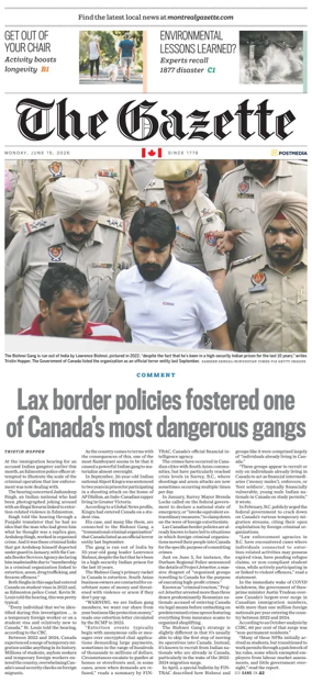 Cover of Montreal Gazette
