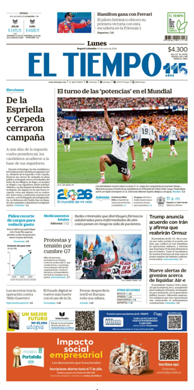 Cover of El Tiempo (Bogota)