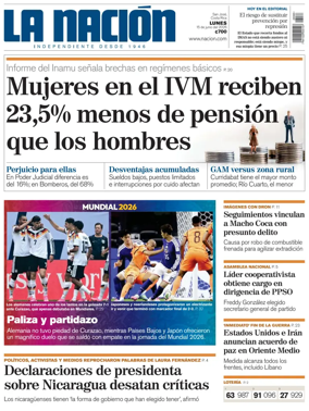 Cover of La Nacion (Costa Rica)