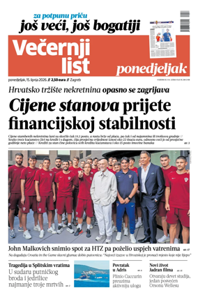 Cover of Vecernji list - Zagreb