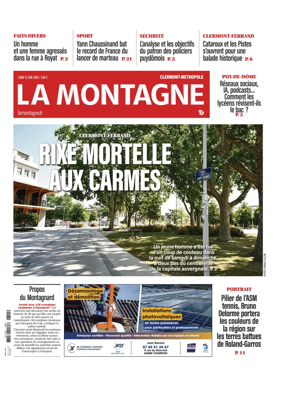 Cover of La Montagne (Clermont-Metropole)