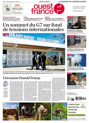 Cover of Ouest France (La Roche-sur-Yon - Fontenay-le-Comte)